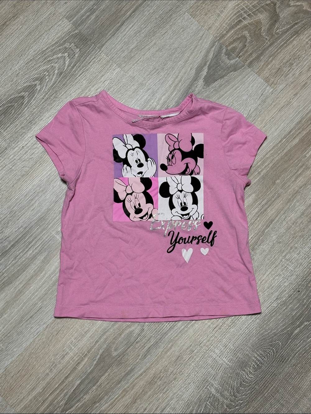 Disney Pink Minnie Mouse Graphic Short Sleeve Tee